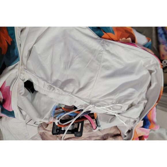 LA Blanca Floral Off Shoulder Ruffle One-Piece 12 - Picture 9 of 11